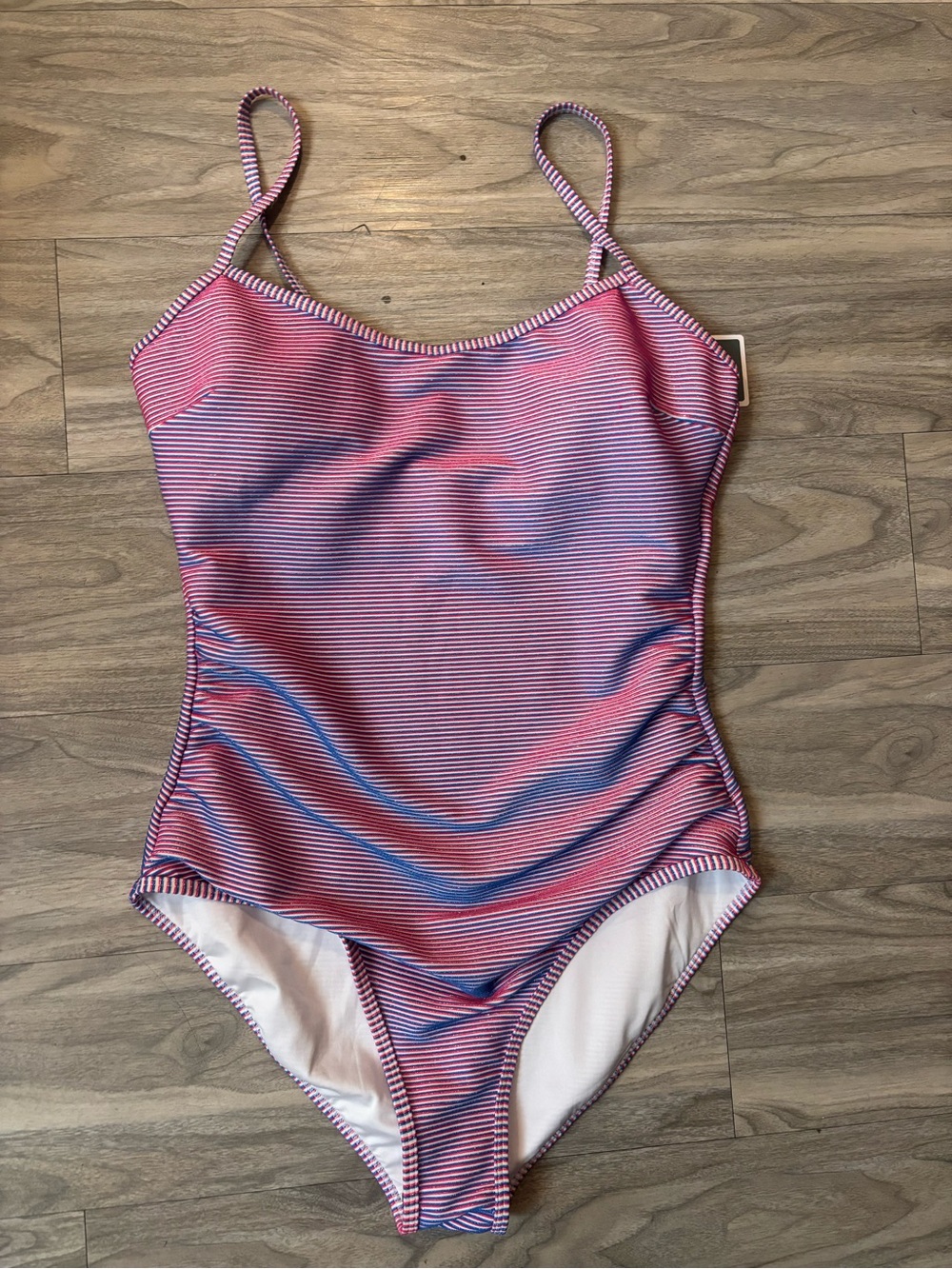 Striped Pink & Blue One-Piece Swimsuit